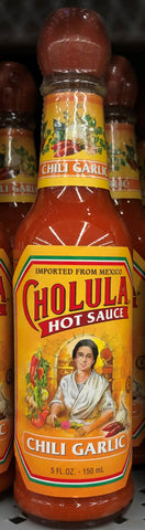 Cholula Food Chili Garlic Hot Sauce 5 oz Pepper Sauce Tacos Nachos Soup Eggs