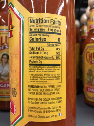 Cholula Food Original Hot Sauce 12 oz Pepper Sauce Tacos Nachos Soup Eggs (Copy)