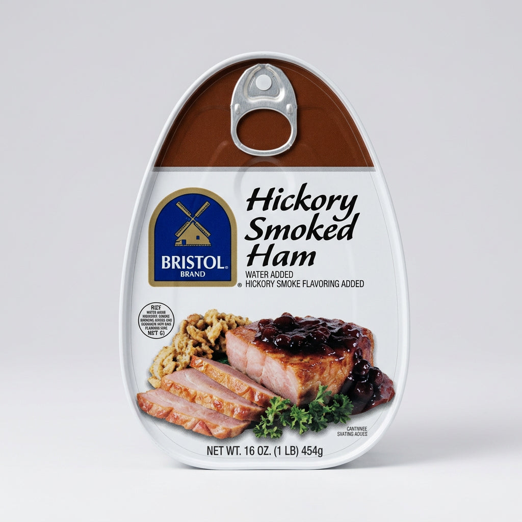 Bristol Hickory Smoked Cooked Canned Ham, 16 oz