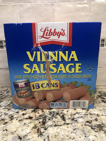 Libby Vienna Sausages 18 Cans Meat Chicken Beef Pork Wieners