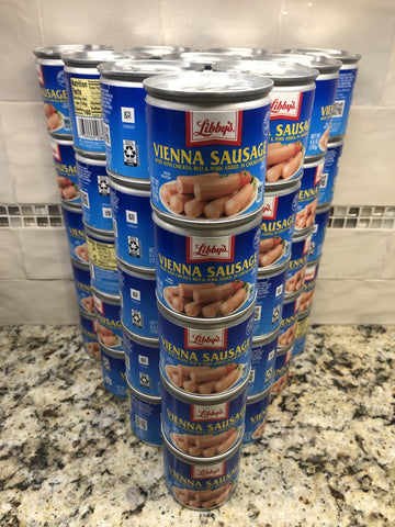 Libby Vienna Sausages 50 Cans Lot Meat Chicken Beef Pork Wieners FREE SHIP