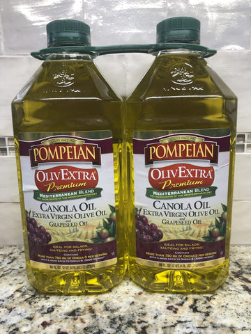 Pompeian OlivExtra Premium Mediterranean Blend Oil 2 pk Bottle Olive FREE SHIP