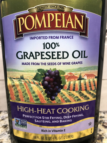 Pompeian 100% Grapeseed Oil 68 oz Bottle Cooking Stir Fry Grape Vitamin E