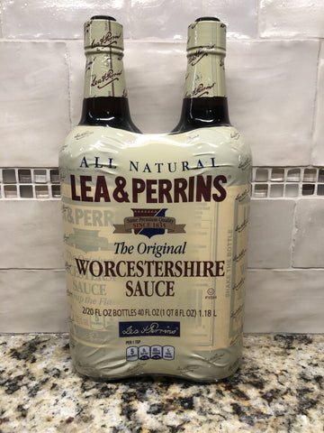 Lea & Perrins Worcestershire Sauce 40 oz 2 pack steak beef chicken pork fish