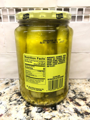 Mount Olive Zesty Garlic Kosher Spears Pickles 24 oz Mt