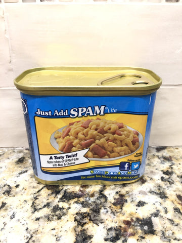 Spam Lite 12 oz Can luncheon meat with less calories fat and sodium Treet