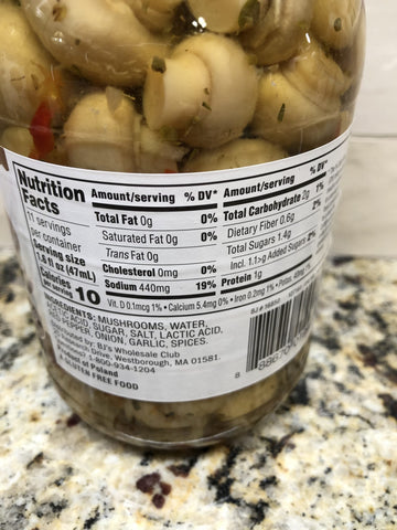 Wellsley Farms Marinated Mushrooms 30.4 oz. Jar salads pasta