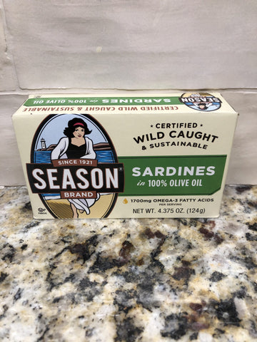 30 CANS Season Wild Caught Sustainable Fish Sardines Can Snack