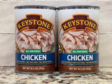 2 CANS Keystone All Natural Chicken 14.5 Oz Dumplings Salad Pie Burrito