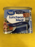 6 Cans Great Value Original Luncheon Meat 12 oz.