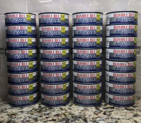 32 CANS Bumble Bee Solid White Albacore Tuna in Water 5 oz Can