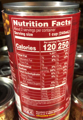 12 Campbell's CHUNKY Steak and Potato Soup 18.8 oz Cans