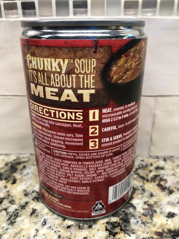 4 Campbell's CHUNKY Grilled Chicken & Sausage Gumbo Soup 18.8 oz Cans Creole