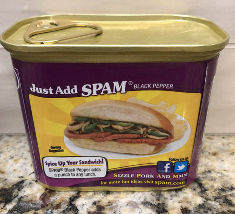 Spam Black Pepper 12 oz. can Treet Lunch Meat Ham spicy sandwich