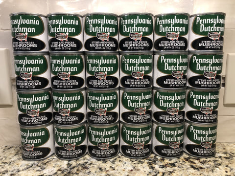 24 Pennsylvania Dutchman Mushroom Pieces and Stems 4 oz Cans Pizza