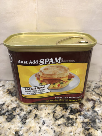 Spam Hickory Smoke Flavored 12 oz. can Treet Lunch Meat Ham spicy sandwich