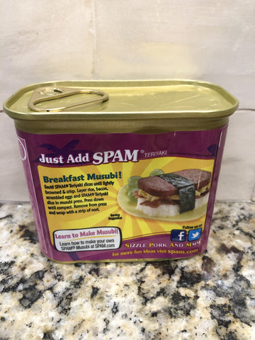 Spam Teriyaki canned meat 12 oz. can Treet Lunch Ham Sushi Musubi