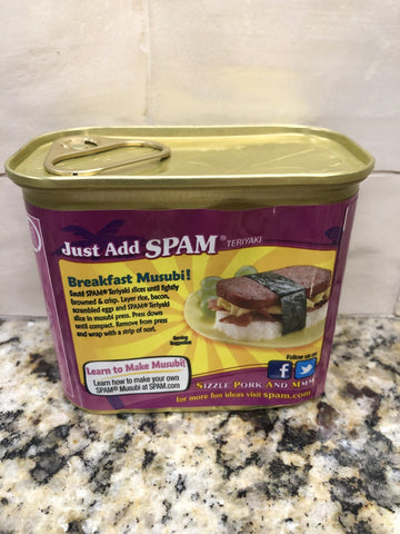 Spam Teriyaki canned meat 12 oz. can Treet Lunch Ham Sushi Musubi
