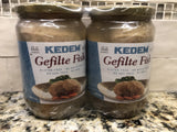 Two 24 oz Jars of Kedem Israeli Style Gefilte Fish Passover Shabbat Ashkenazi