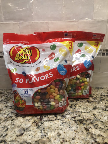 2 BAGS Jelly Belly 50 Flavor Gourmet Jelly Beans 6 lbs. Candy FREE SHIP