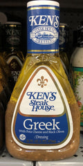 Ken's Steak House Greek Salad Dressing 16 oz Bottle Feta Black Olives Oil