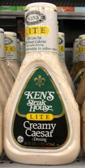 Ken's Steak House Lite Creamy Caesar Salad Dressing 16 oz Bottle Dip Sauce