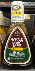 Ken's Steak House Lite Balsamic Vinaigrette Salad Dressing 16 oz Bottle Marinade