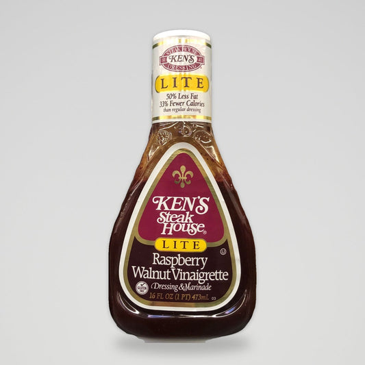 Ken's Steak House Lite Raspberry Walnut Vinaigrette Salad Dressing, 16 oz