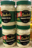 4 JARS Duke's Sandwich Relish 16 oz. Jar Mayonnaise Dukes Mayo Spread Burger