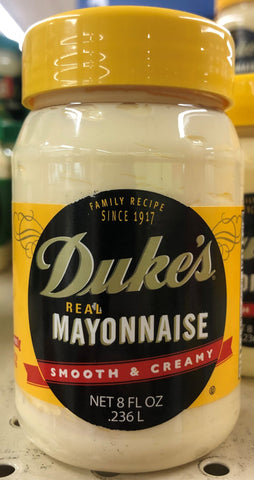 Duke's Mayonnaise 8 oz Jar of Duke Dukes thick, creamy Mayo sauce Cute