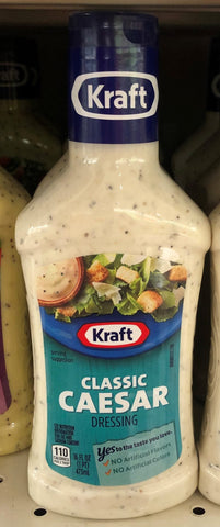 Kraft Classic Caesar Salad Dressing 16 oz Bottle Romain Iceberg