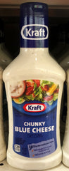 Kraft Chunky Blue Cheese Salad Dressing 16 oz Bottle Romain Iceberg