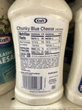 Kraft Chunky Blue Cheese Salad Dressing 16 oz Bottle Romain Iceberg