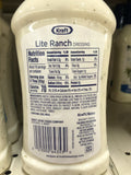 Kraft Classic Ranch Lite Salad Dressing 16 oz Bottle Romain Iceberg