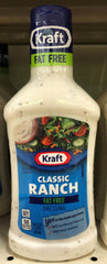 Kraft Classic Ranch Fat Free Salad Dressing 16 oz Bottle Romain Iceberg Dip