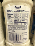 Kraft Ranch with Bacon Salad Dressing 16 oz Bottle Romain Iceberg Dip