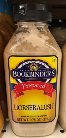 Bookbinders Shelf Stable Prepared Horseradish 9.75 Oz Squeezable Bottle Sauce