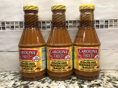 3 BOTTLES Carolina Treet BBQ Sauce Dip Grilling Eastern NC Pork Shoulder Pit