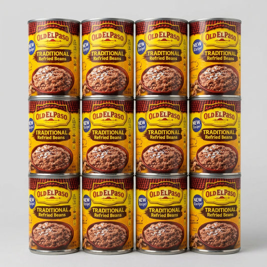 12 Cans Old El Paso Traditional Refried Beans Taco Filling 7 layer dip