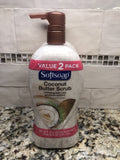 Softsoap Coconut Butter Scrub Exfoliating Body Wash 2 pack 32 oz Bottles Shower