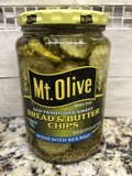 Mount Olive Old Fashioned Sweet Bread and Butter Chips Pickles 24 oz SEA SALT