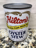 3 CANS Hilton's Oyster Stew made with fresh milk and butter 10 oz Can Chowder