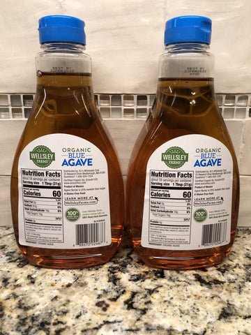 2 Bottles of Wellsley Farms Organic Blue Agave Sweetener, 88 oz