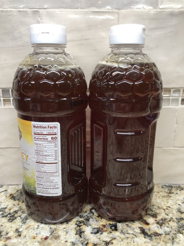 2 Bottles Wellsley Farms 100% Pure Honey 6 lbs. Natural Pollen FREE SHIP