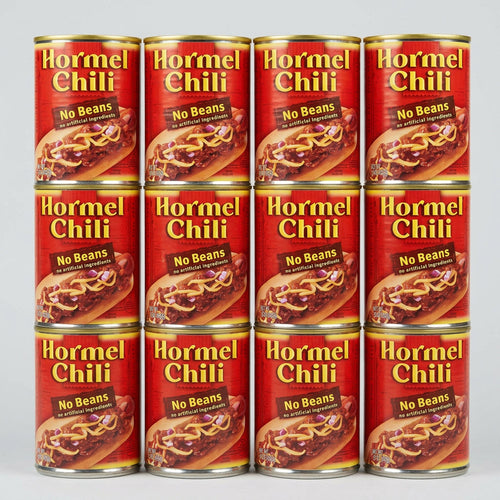 12 Cans of Hormel Chili with No Beans, 15 oz