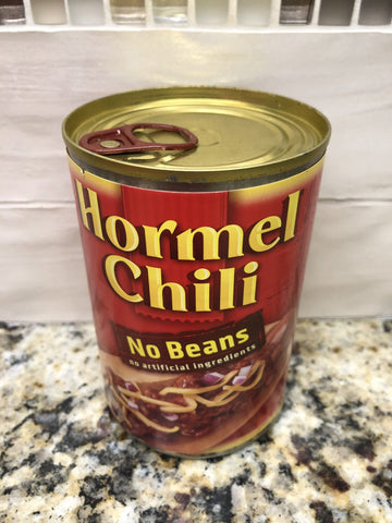 12 Cans of Hormel Chili with No Beans, 15 oz