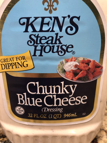 2 Bottles Ken's Steak House Chunky Blue Cheese Salad Dressing 32 oz.