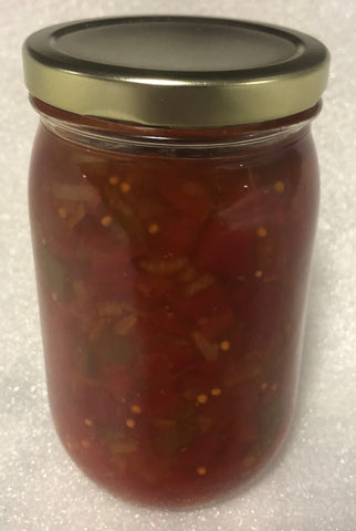 Mrs. Hiatt's Canning Pepper Relish Sauce Pintos Hot Dog