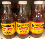 3 Bottles George's Hot Barbecue Sauce 16 oz BBQ Wing Marinade Dip FREE SHIP