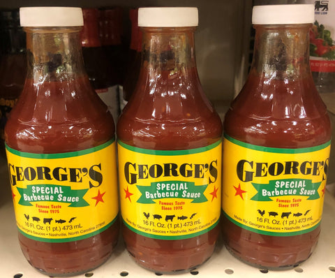 3 Bottles George's Special Barbecue Sauce 16 oz BBQ Marinade Hot Dip FREE SHIP